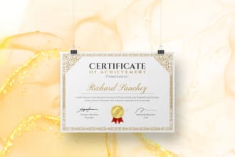 certificate design, award certificate, diploma certificate