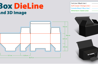 create professional dieline, diecut and cut line design for your business