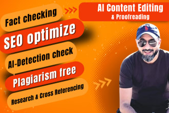 edit, rewrite, SEO, and humanize ai chatgpt blogs, articles