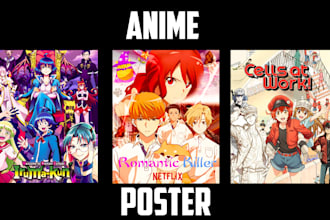 design anime series and movie poster