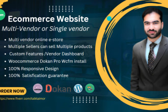 create a multi vendor ecommerce website or online store