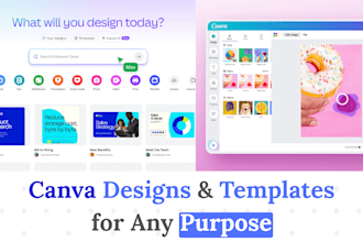 custom canva templates and designs for branding,  marketing