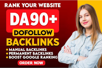 boost ranking with da 90 high authority seo dofollow manual backlinks
