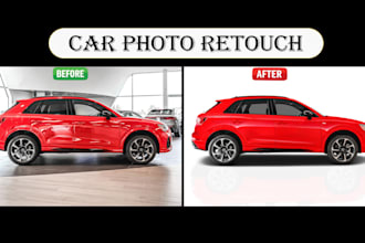car photo editing,car retouch, reflection and image modify
