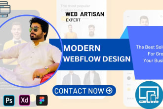 design modern webflow framer website or figma to webflow