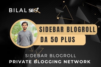 provide sidebar blogroll da 50plus best seo backlinks