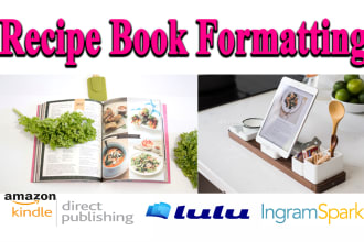 recipe book formatting or cookbook formatting salad book formatting