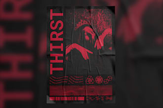 create a brutalism, aesthetic poster, cover or flyer