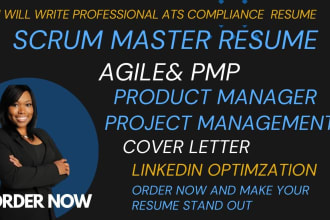 write a professional scrum master resume