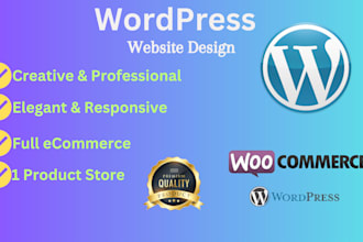 develop wordpress ecommerc website, wordpress website design, affiliate website