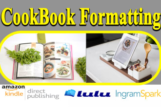 design cookbook or recipe book salad book formatting for amazon KDP