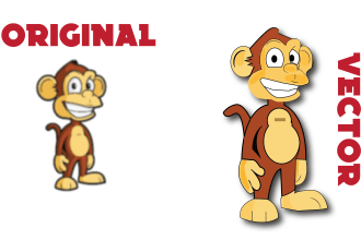 do manual vector tracing, recreate, convert logo and image