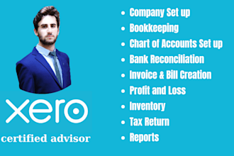 help you with xero advisor, set up, reconcile, bookkeeping