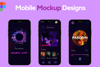 design isometric mobile app UI UX, prototypes  using figma