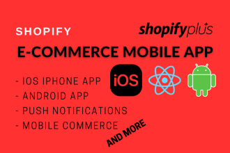 design develop shopify ecommerce android and ios shopping app