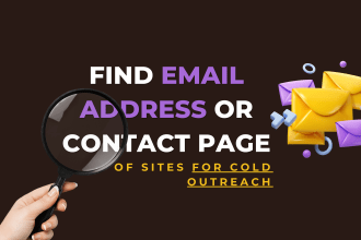 find email address or contact page of site for cold outreach