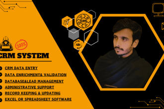 crm system management and data entry