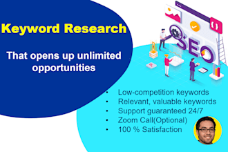 perform in depth research to find low competition keywords
