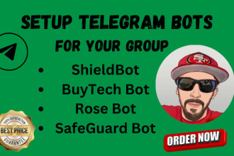 setup bots for your telegram group to look professional