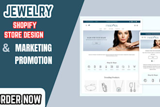 design a jewelry shopify store, jewllery website and jewelry store