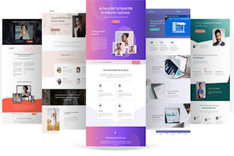create responsive wordpress landing page, elementor landing page