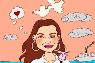 make your caricature in high resolution that special to you