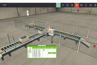 create factory io scene and write plc program or control io code for the scene