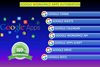 automate google sheets, form, drive, gmail, calendar and API using apps script