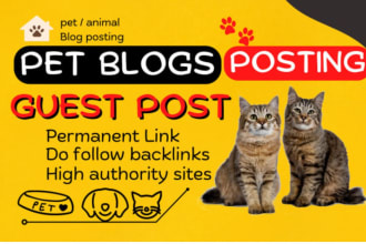 publish do follow guest post on pets blog
