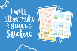 draw custom cute stickers design