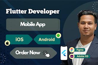 be your flutter mobile app developer for ios and android