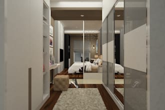 rendering realistic interior and modelling