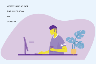 do flat illustration and isometric