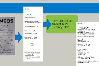 do ocr of invoices, receipts, pdfs and documents in the excel or json output