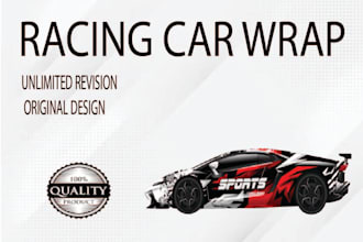 design racing car wrap vehicle wrap truck wrap boat wrap