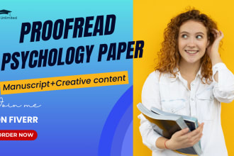 proofread and edit your psychology paper or manuscript