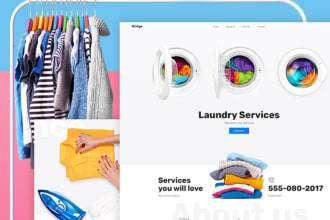 create laundry service business website