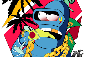 do custom t shirt design with cartoon style for merchandise