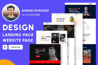 design wireframe, landing page, website UI UX design