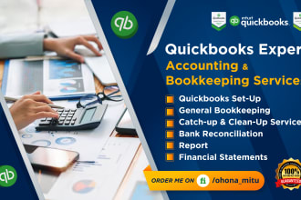 do clean up,reconciliation,bookkeeping using quickbooks online