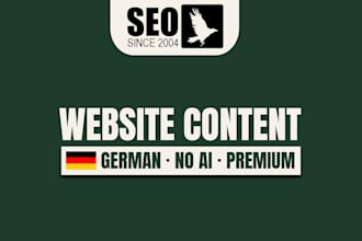 write real german website content, absolutely no ai