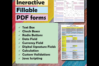 design fillable PDF forms with calculations and validations