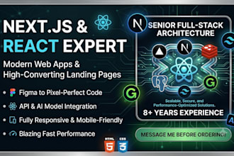be your nextjs developer for responsive react and ai websites