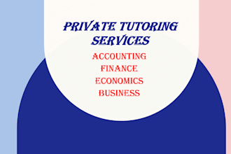 offer accounting, finance, business, and economics tutoring
