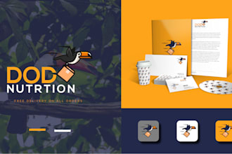 do minimalist logo design, branding kit and business brand identity