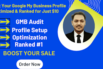 create, set up and optimize google my business profile, gmb, gbp ranking
