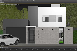 do architectural 3d modeling in 3d max and sketchup