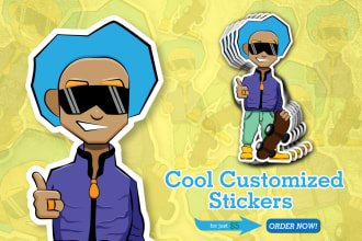 create custom sticker, label, badge, patch design