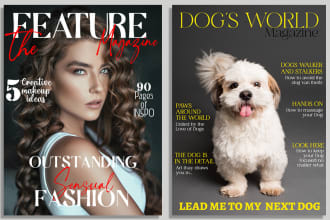 design eye catchy, professional magazine cover
