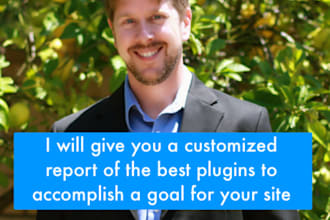 give you a customized report that recommends the best WordPress plugins to accomplish one task or goal for your site